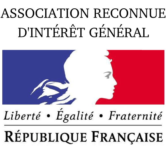 logo de la République Française avec la mention "Association reconnue d'intérêt général"