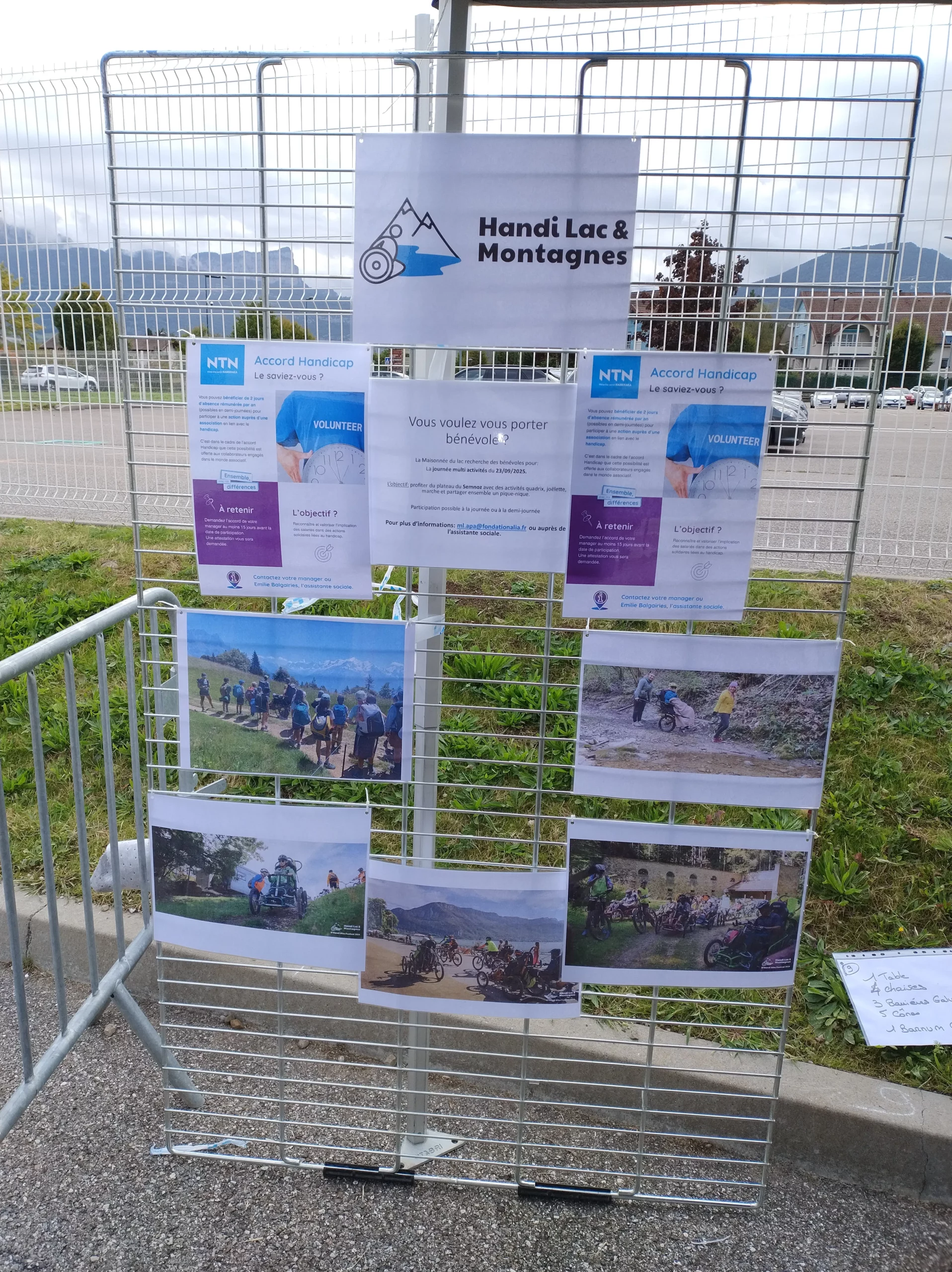 Stand Handi Lac & Montagnes à NTN Argonay lors de la journée Argohésion du 12 septembre 2025