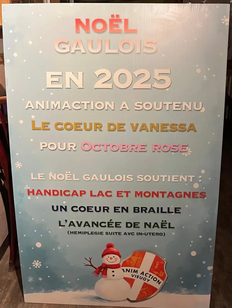 Affiche du noêl gaulois Vieugy 2025